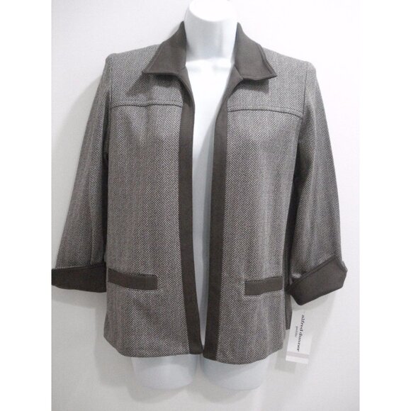 Alfred Dunner Ladies Cocoa Brown Blazer Jacket Petite Size 6P - Picture 11 of 11